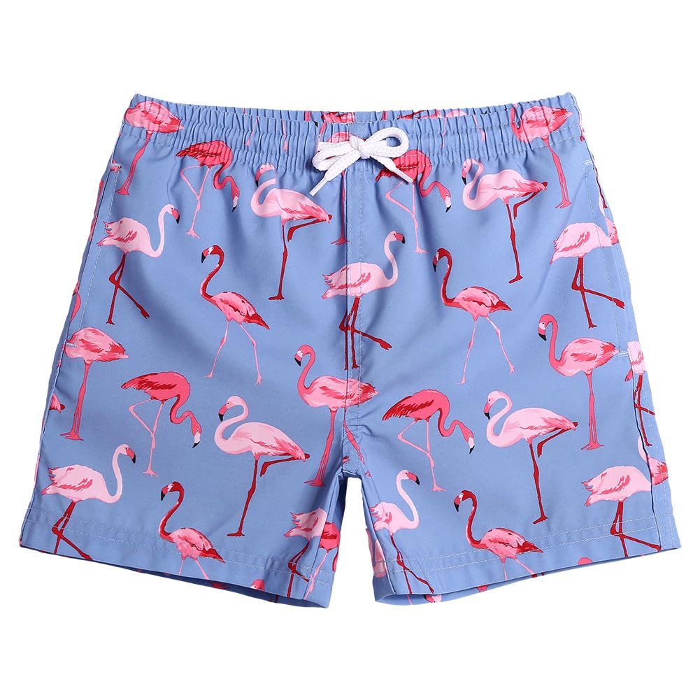 maamgic Boys Swim Trunks Toddler Swim Shorts Little Boys Bathing Suit Swimsuit Toddler Boy Swimwear,Gma-Flamingo,8 T