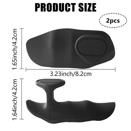 XQC Weight Lifting Grips with Wrist Support & Anti-Slip - Fingerless Rubber Gym Gloves for Men Women, Pull-Ups, Dumbbell, Barbell Training (4Pcs, Black)