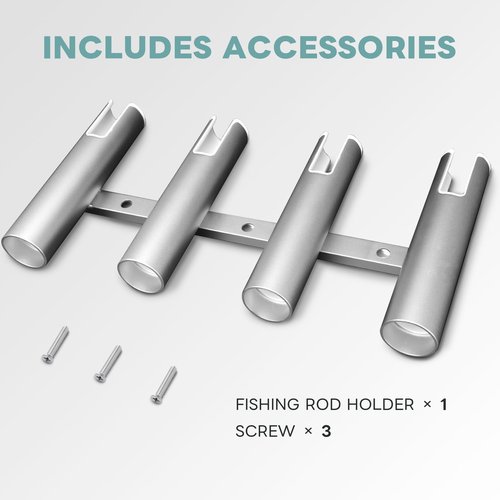 Xinkunmarine Aluminium Fishing Rod Holders for Boat, Wall-Mounted Fishing Pole Roof Rod Rack,Surf Fishing Rod Holder for Truck, Boats & Yacht