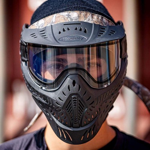 HK Army HSTL Goggle Paintball Airsoft Mask with Anti Fog Thermal Lens (Black/Clear Lens)