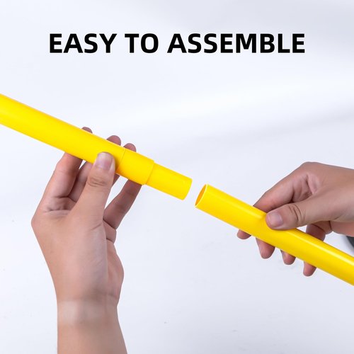 Desyeryamimi 5 FT Agility Training Poles for Soccer/Dog/Horse,Adjustable Football Basketball Speed and Agility Training Equipment,Set of 4 with Round Rubber Base