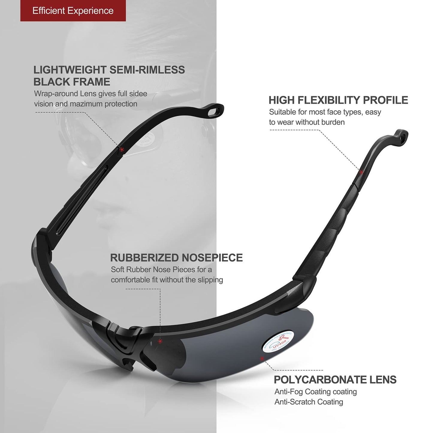 xaegistac Shooting Glasses with Case Anti Fog Hunting Safety Glasses for Adults