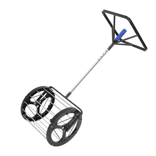 Gdrasuya10 2-in-1 Tennis Ball Picker Ball Hopper (80 Balls Capacity) Ball Collector Roller Retriever with Handle Adjustable Height No Bending Down Tennis Court Equipment/Accessory