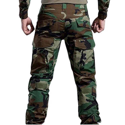 H World Shopping Military Army Tactical Airsoft Paintball Shooting Pants Combat Men Pants with Knee Pads Jungle camo (M-32W)