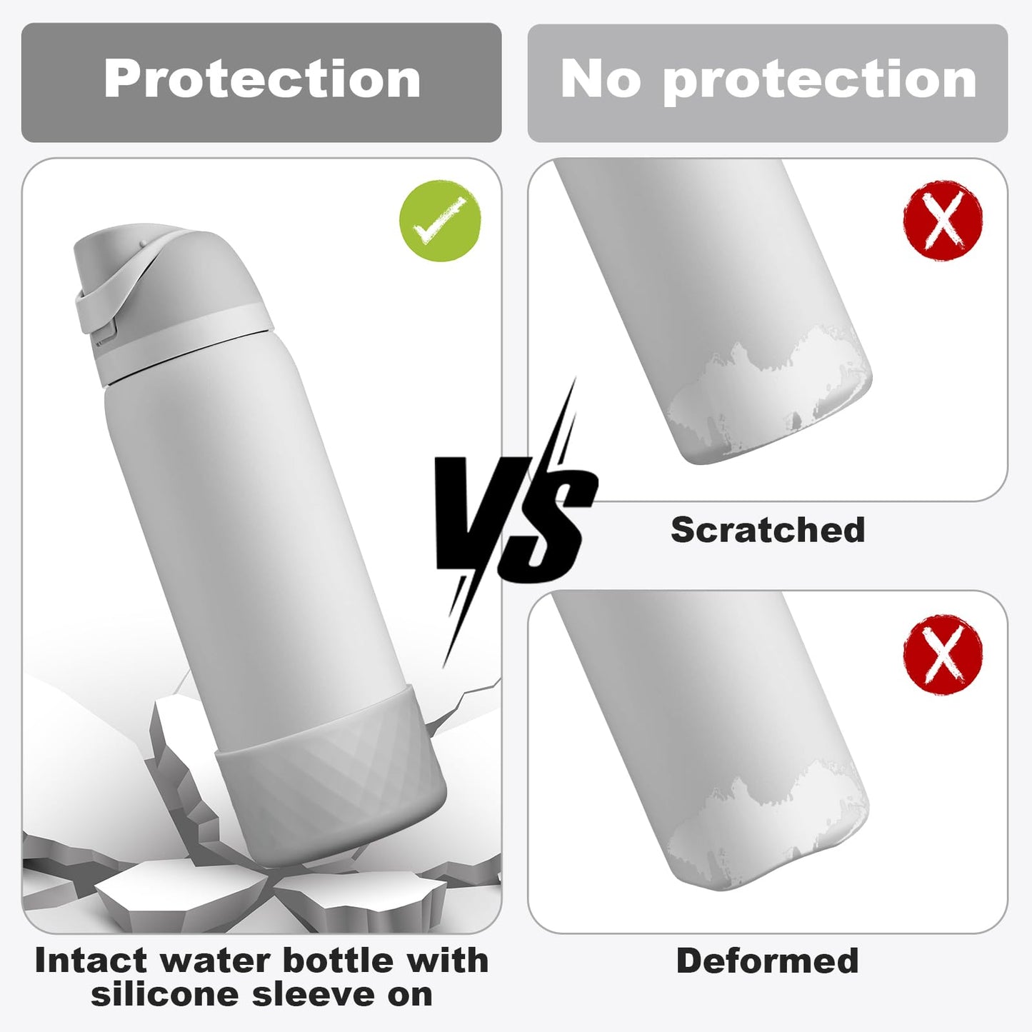 Beonsky Silicone Boot for Owala Water Bottle 40 oz, Anti-Slip Protective Sleeve for FreeSip/Twist/Flip Stainless Steel Water Bottles Accessories