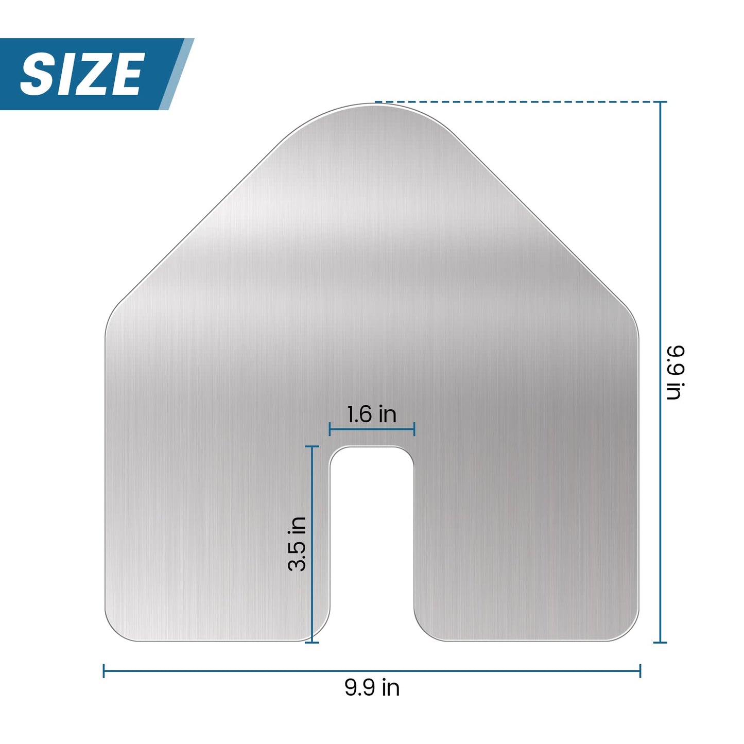 Haoguo Boat Keel Guard, Boat Bow Protector with 3M VHB Adhesive, 9.9''*9.9'', 316 Stainless Steel, Professional Shape Design, Essential for Ships or Yachts