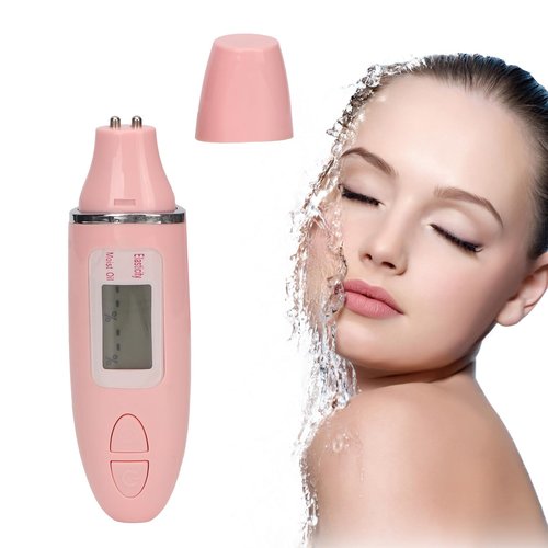 Natudeco Facial Skin Analyzer Skin Tester Portable Water Oil Detector Pen with Digital LCD Display Skin Moisture Meter for Home Beauty Salon SPA Care