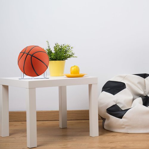 Telooco 2PCS Football Stand, Basketball Display Stand,Ball Stands Rack for Basketballs Football Volleyball Soccer Rugby Balls Displays