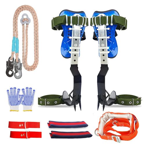 RANLOVE Tree Climbing Spikes Set, 304 Stainless Steel Adjustable Spike with 2 Gears and Non-Slip Pedal, Tool for Climbing Trees and Picking Fruit