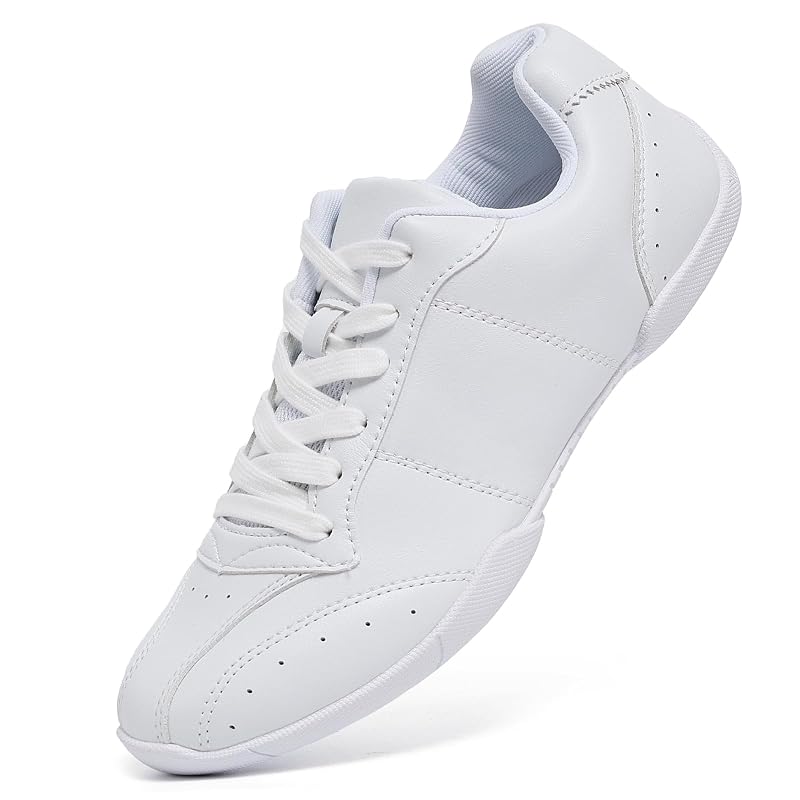 ZVC Cheer Shoes for Women & Girls White Cheer Sneakers - Variation White-Adult+9