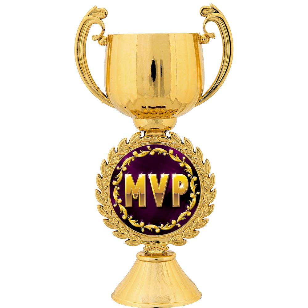 Crown Awards Personalized MVP Trophy, 7.25" Gold Cup MVP Trophies with Free Custom Engraving 1 Pack Prime