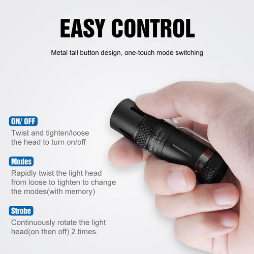 Vastlite Minima Bow LEP Flashlight Portable - 280 Lumens,Range of 2460 feet 3 Modes LEP Flashlight With Flash,High Brightness,Long Range,and high Collimation Characteristics(with Battery)(Black)
