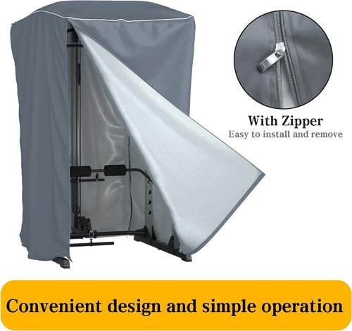 HSDFC Power Cage Cover,Strength Training Power Cage Covers,84" H x 47" L x 69" W-Squat Rack Cage Accessories Outdoor And indoor Universal Dust and Waterproof Four-Season Protective Cover-Black