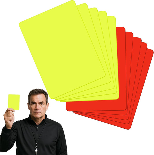 10Pcs Professional Warning Cards Red Yellow Cards Soccer Referee Card Warning Judge Referees Scorebook Referees Accessory Warn Ejection Card for Sport Competition