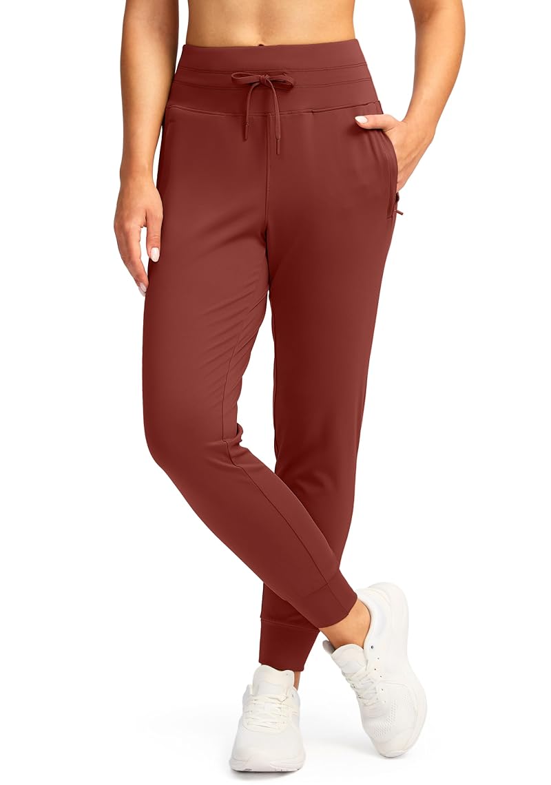 Savannah Large G Gradual Women's Joggers with Zip Pockets, High Waist Athletic Sweatpants