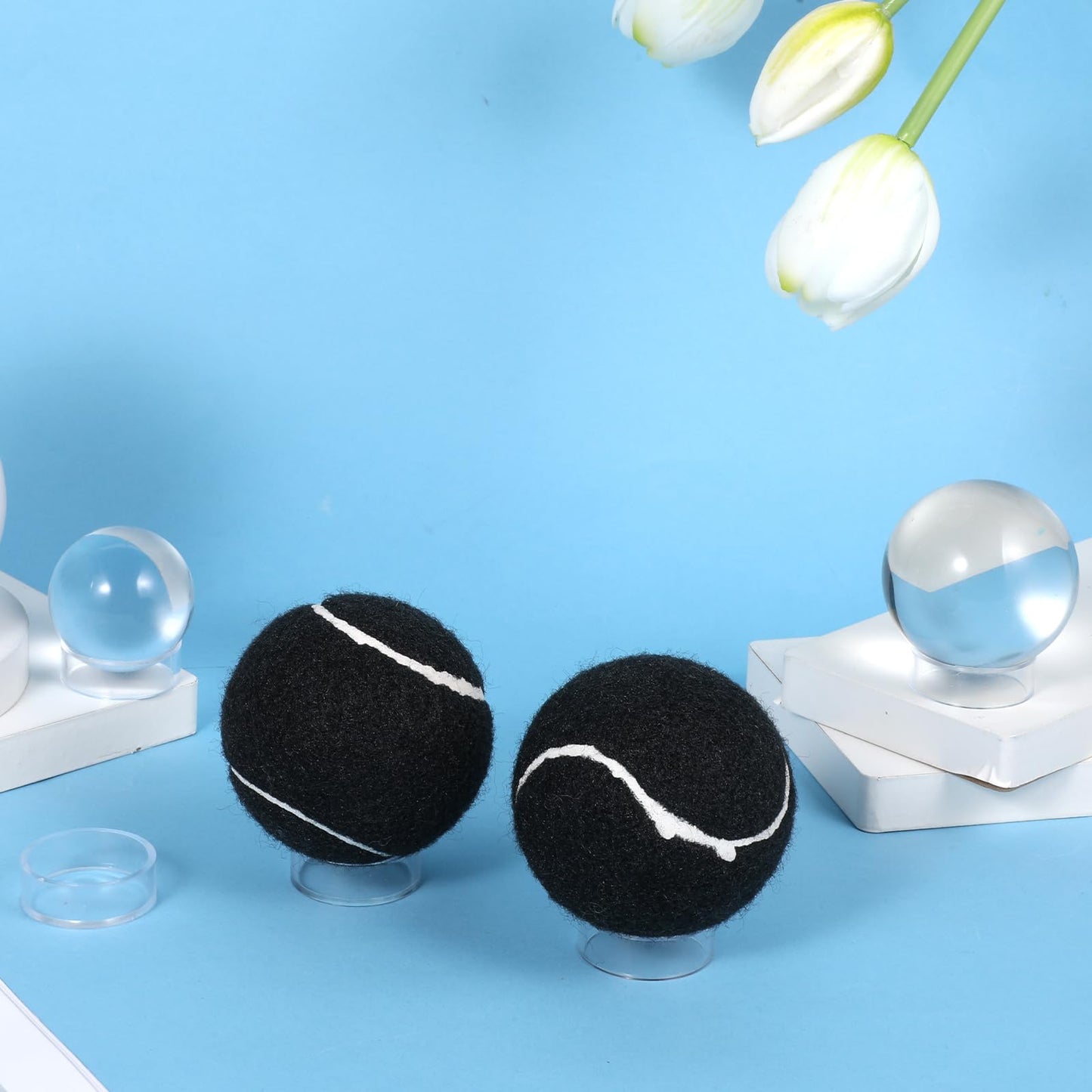 15Pcs Baseball Holder, Ball Stand Baseball Stand Sphere Holders for Display Clear Ring Acrylic Display Holders for Easter Eggs Golf Softball Tennis Ball Spheres Marbles Collections