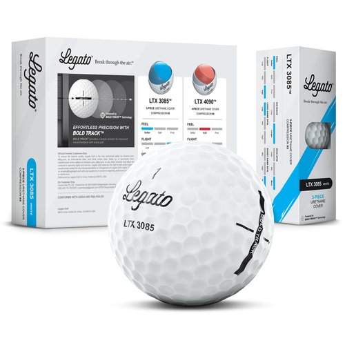 Legato Golf Balls LTX3085 | Designed to Help Golfers Break 90 | Maximized Distance with Soft Feel | 3 Piece | Urethane Cover | 85 Compression