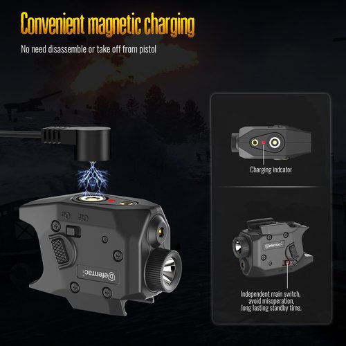 Defentac 600 Lumens Pistol Light Laser Combo is Compatible with Hellcat 3 Inch Micro-Compact Only