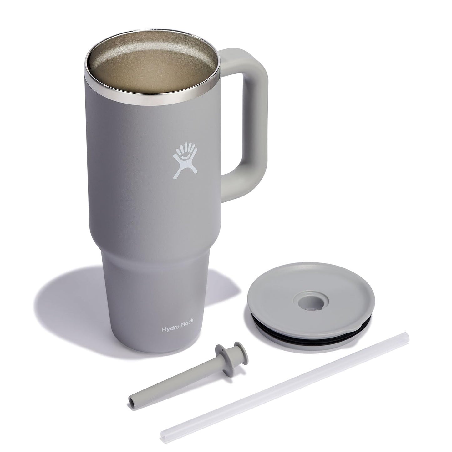 Hydro Flask 40 Oz Travel Tumbler with Handle, Lid and Straw - Insulated Stainless Steel in 40 Oz Birch
