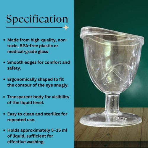 Luvottica Eye Wash Cup Relief from Headache | Migraine | While Doing Eye Wash Or Netra Shuddhi, That Helps in Relieving Eye Stress, Tiredness and Improves Eyesight | with User Guide I Set of 2