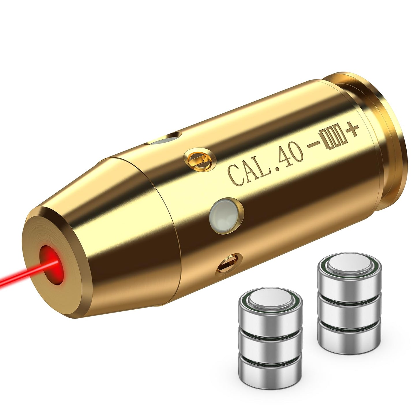 MidTen .40 Bore Sight Red Laser Bore Sighting .40 Red Laser Boresighter Zeroing Laser Bore with 2 Sets of Batteries