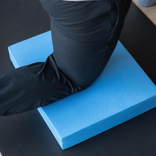 Foam Balance Pad | Exercise Pad for Physical Therapy, Yoga, Dancing, Balance Training, Pilates, and Fitness (Blue) | 15.75" x 13" x 2.375" thick