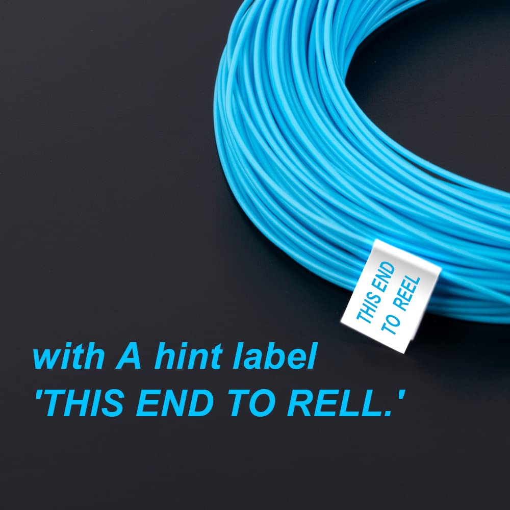 HERCULES Fly Fishing Line Floating Weight Forward Fly Line with Double Welded Loop, Teal Blue, WF5F 100FT