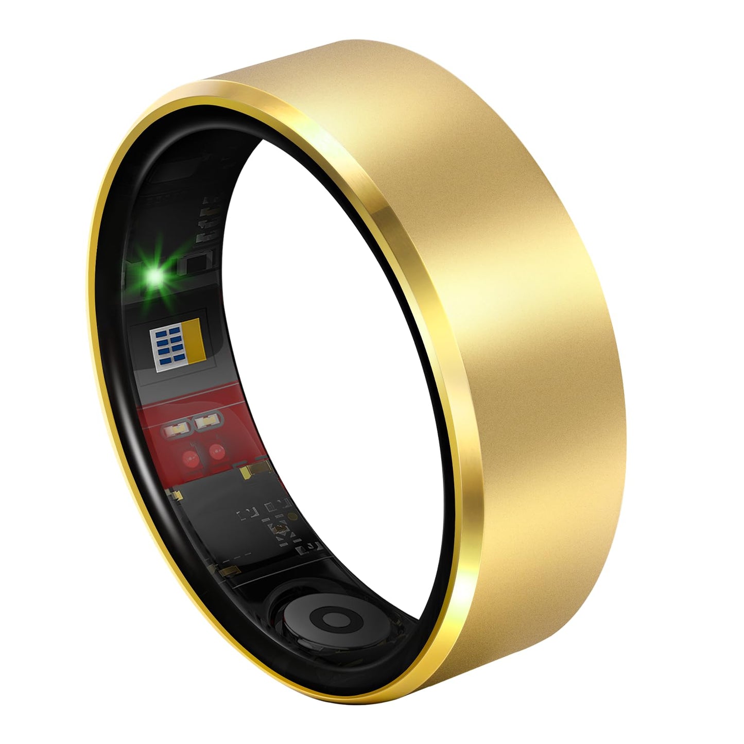 Milavan Smart Health Ring 2.0 for Women Men, Slim Scratch & Fingerprint Resistant Design, Efficient Chip Fitness Tracker, Monitors Heart, Pale Gold 8