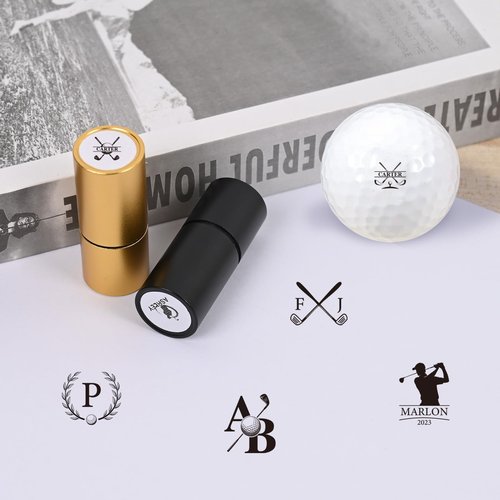 Terwex Custom Golf Ball Stamp - Personalized Golf Ball Marker Stamp, Waterproof Ink Customized Golf Balls Stamps with Your Logo, Golf Ball Stamper, Golf Accessories Golfer Dad Father Golf Gifts(Blue)