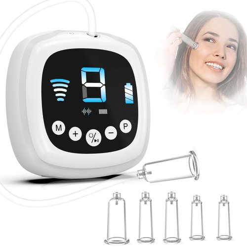 Electric Facial Cupping Set for Face - 3-In-1 Face Cupping, Gua Sha & Massage Tools for Skin Care - Multifunctional Facial Neck Eye Cuppings Massager for Wrinkle With 3 Modes & 5 Frequencies & 9 Gears