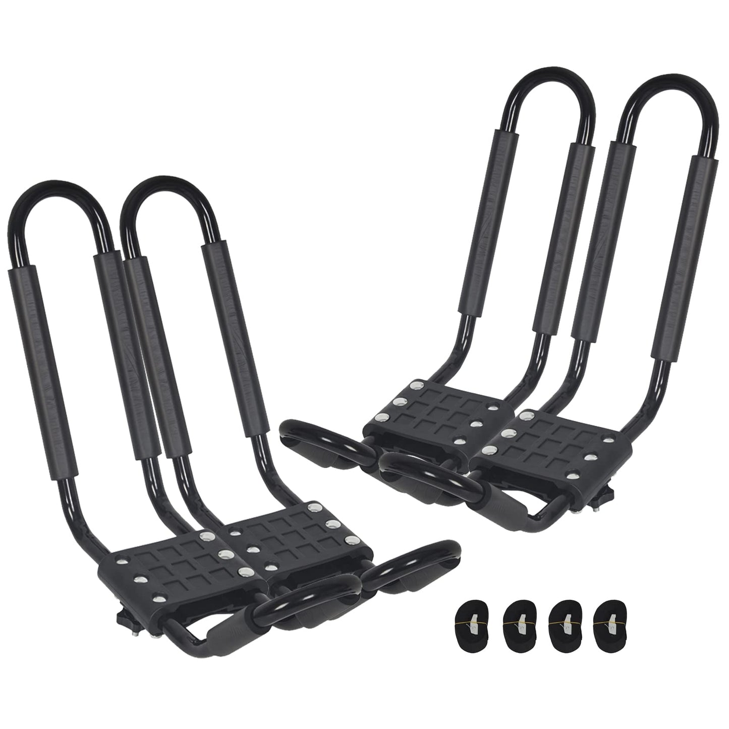 HECASA Universal J-Bar Rack Kayak Roof Rack Top Mount Crossbar Carrier Canoe SUP Surfboard Ski Board Top Mount Crossbar Car SUV Truck 2 Pair