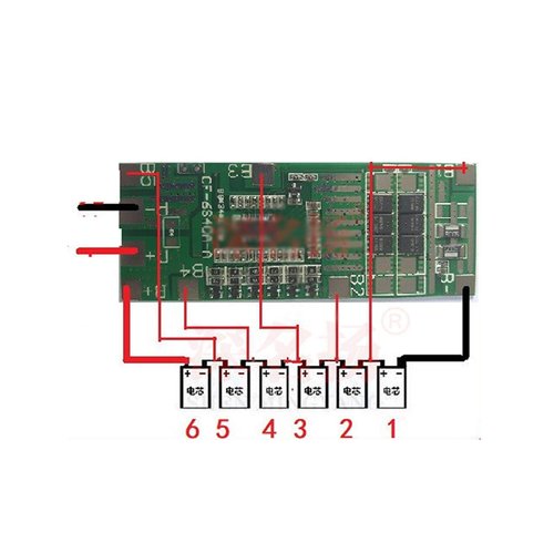 daier 24V 6S 40A 18650 Li-ion Lipolymer Battery BMS PCB Balance for ebike ebicycle