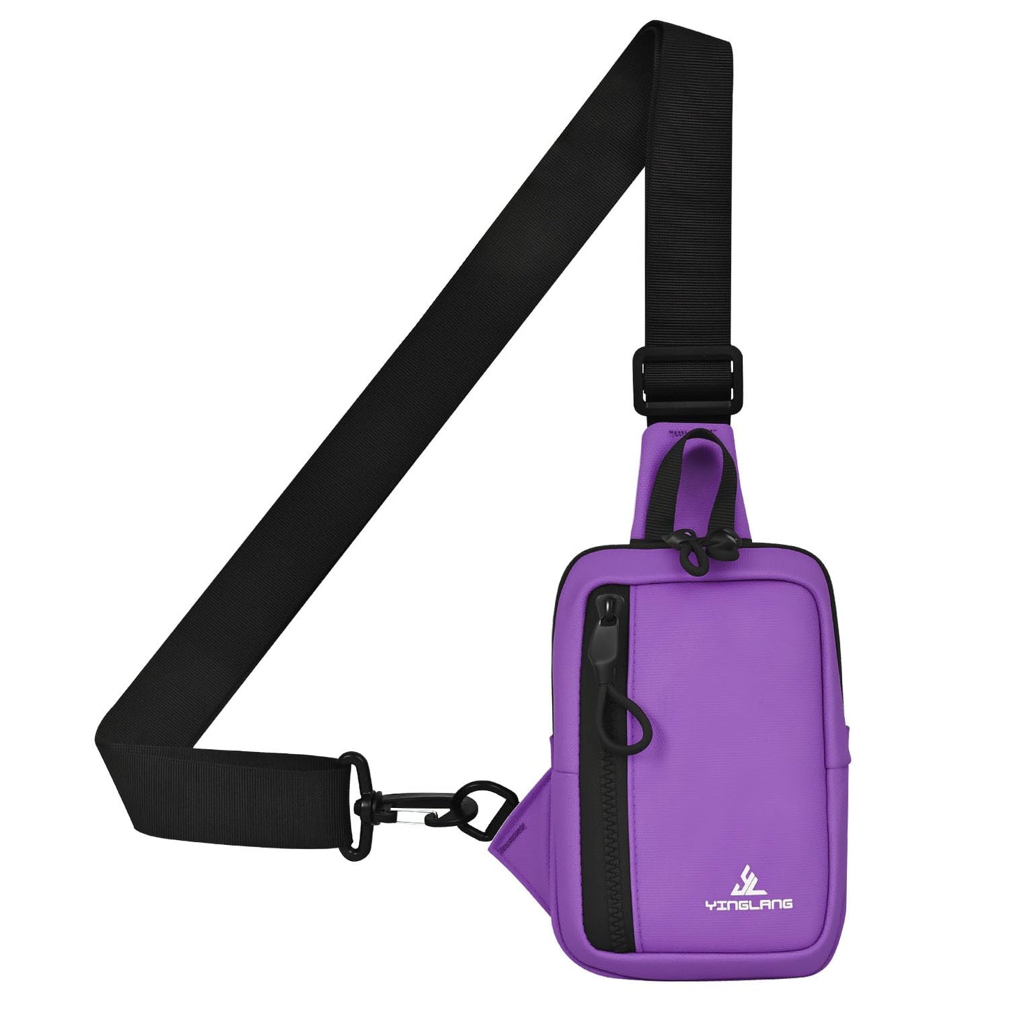 Mini Sling Bag for Men/Women, Waterproof Utility Chest Bag Crossbody Backpack for Hiking Travel Sports Running (Purple)