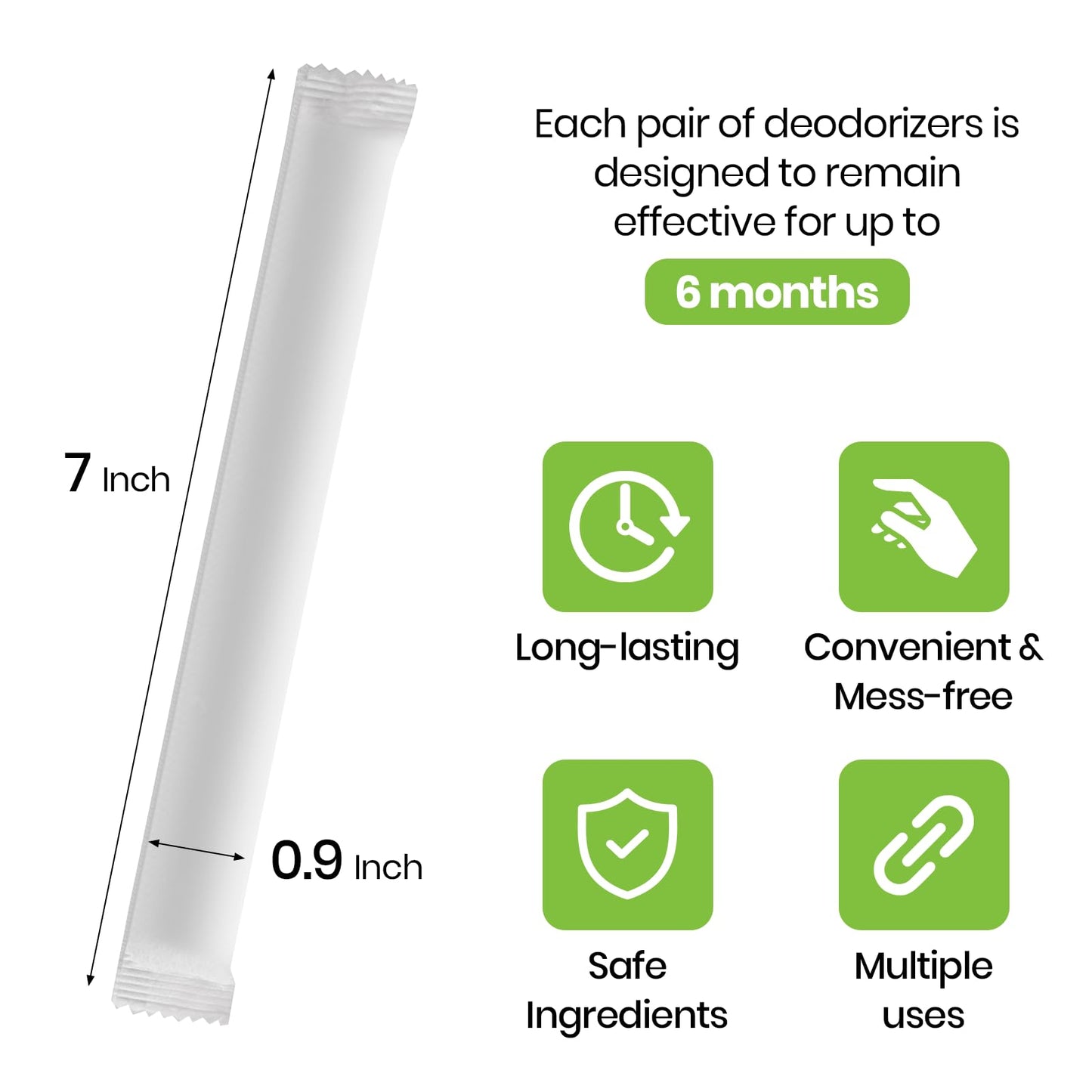 (4-Pack) Calvana Shoe Deodorizer, Refill Bags Compatible with GloveStix & StankStix, Odor Eliminator for Hockey & Lacrosse Gloves, Boxing & Soccer Gear, Gym Bags & Sports Equipment, Up to 6 Months