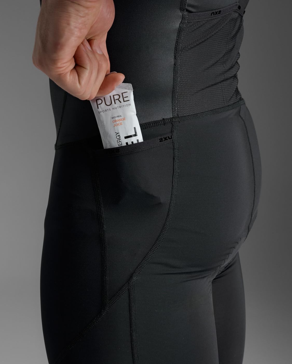 2XU Men's Core Sleeved Trisuit - Black/White - Medium