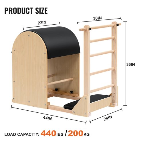 apdale Ladder Barrel Pilates Equipment, Pilates Barrel Ladder Barrel Exercise Equipment for Home Workout Yoga Fitness Gym Strength and Flexibility Use