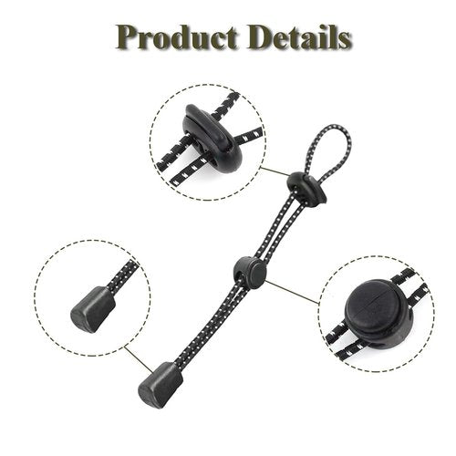 CHIVOLONA Backpack Hiking Stick Holder,Adjustable and Reflective Elastic Rope Lanyard,Walking Pole Fixing Buckle,Quiver Straps for Outdoor Hiking,Rock Climbing and Mountaineering Pole Storage