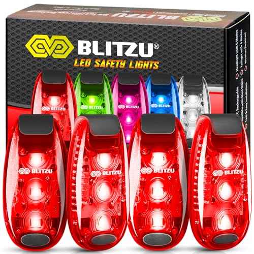 4 Pack LED Safety Light, Clip on Reflective Gear Lights for Walking at Night, Running, Jogging, High Visibility Strobe Light Accessories for Runners, Kids, Hiking, Kayak, Cycling, Camping, Boat