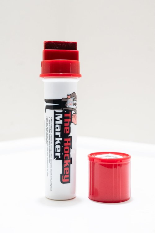 Easy Crease The Hockey Marker - Worlds Best Marker for Writing on The ice (Red)