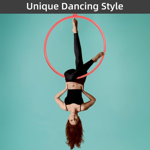 PRIOR FITNESS Aerial Hoop Set - Professional Circus Lyra Kit With Complete Rigging Hardware, Acrobatics Equipment Hanging Rings for Home, Yoga Dance Sling
