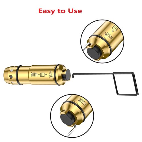 Gobxld Portable Laser Trainer Target &9mm Laser Training Cartridge with Chamber Extractor Tool for Training Extra Replaceable Rubber Strike Pads