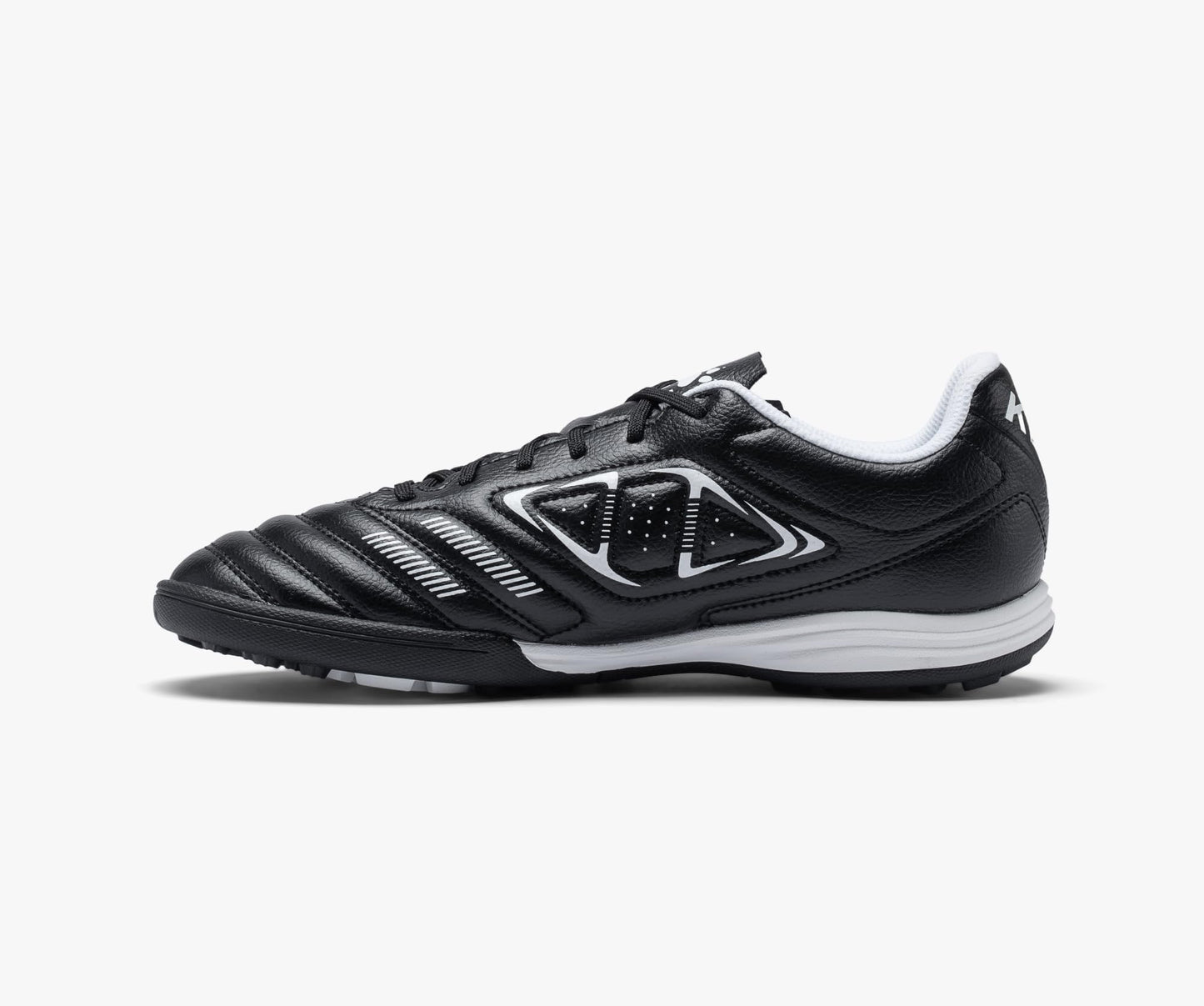 KELME Kids Indoor Soccer Shoes, Youth Futsal Turf Cleats, Boys Girls Football Baseball Softball Sneaker, Black, Size 1.5 Little Kid