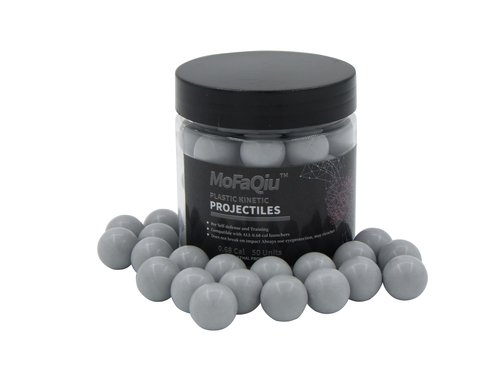 Kinetic Projectiles - 68 Cal Training Plastic Ball, Pepper Ball Launcher Training Projectiles, Training Projectile，Compatible with .68 Cal Pepper Ball Gun Training Balls (50 Count)