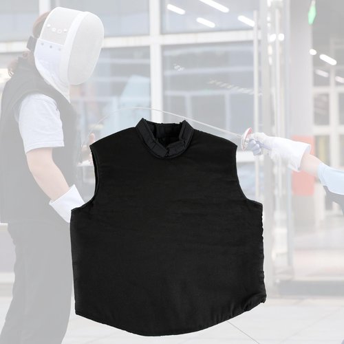 Aosekaa Fencing Tutor Vest,Protective Suit Athletic Top Guards Black Fencing Uniform Sleeveless Jacket for Training,Foil Epee Sabre, M