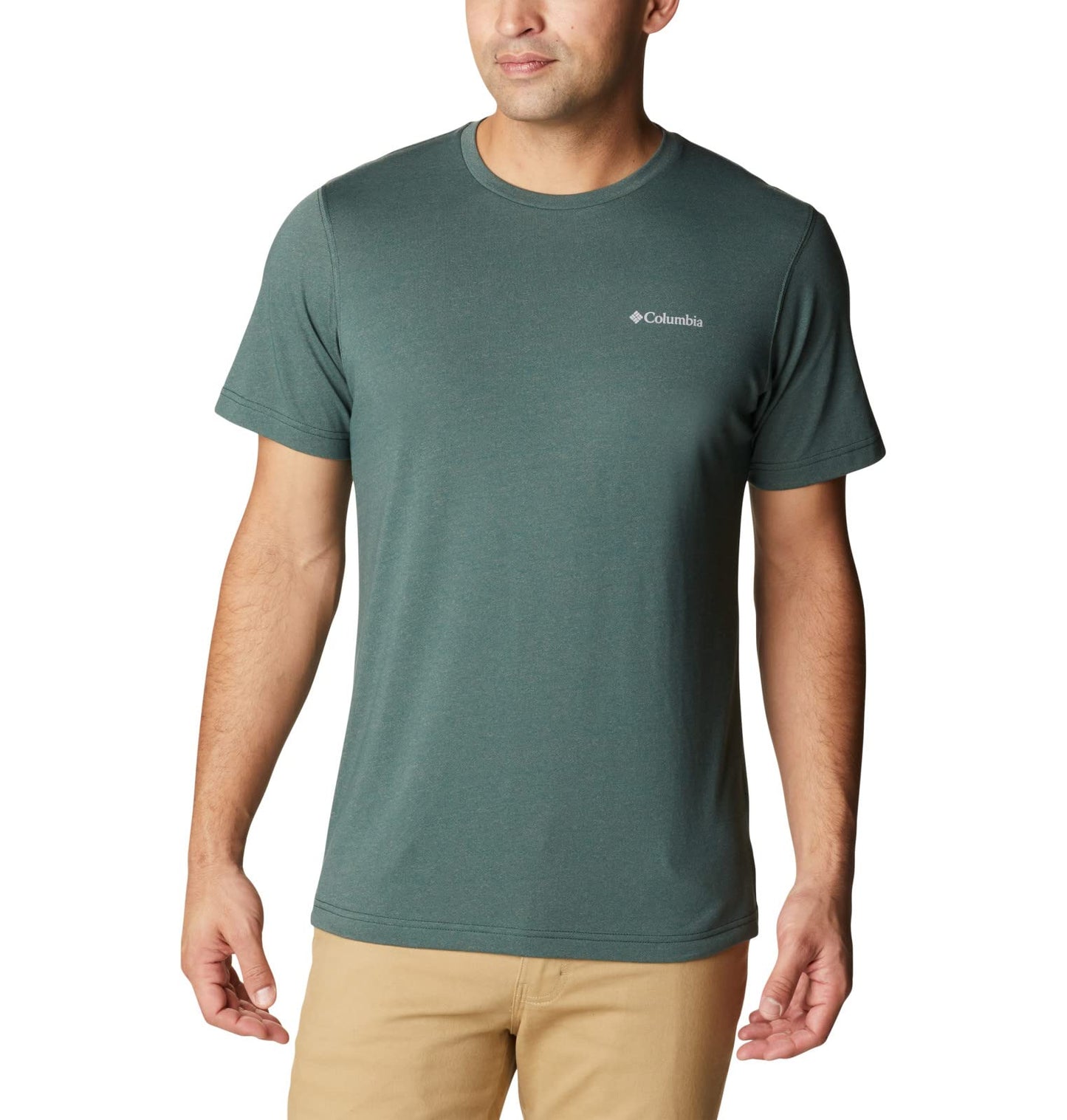 Columbia Men's Thistletown Hills Short Sleeve, Spruce Heather, Large