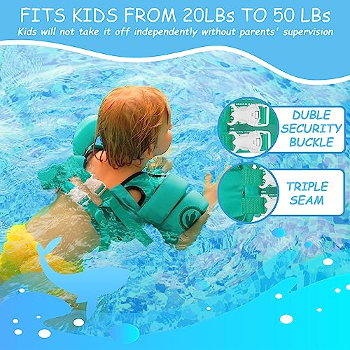 Toddler Swim Vest for 30-50 Pounds with Arm Wings - E-Dark Green