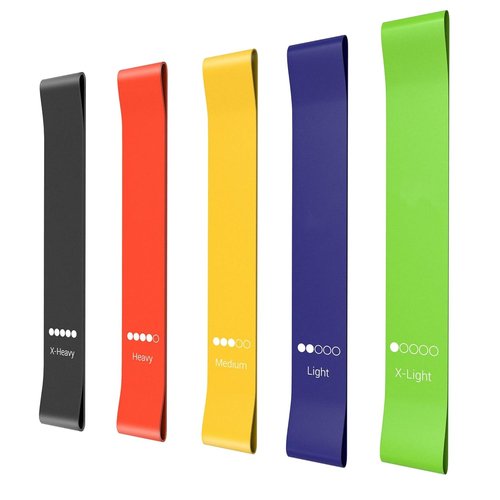 Resistance Bands Set for Men and Women, 5 Pack Exercise Bands with Different Resistance Levels, Long Elastic Workout Bands for Home Gym, Strength Training, Stretching, Yoga, Pilates, Rehab