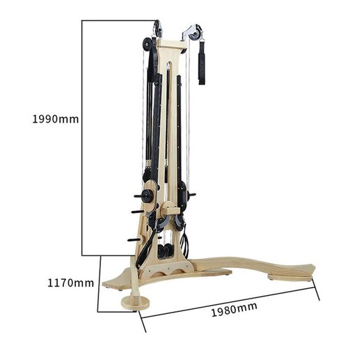 SwAcch Professional Maple Wood Pulley Tower Pilates GYRO Equipment Pilates Reformer for Studio Spine Corrector for Beginner Yoga Aid Equipment Ergonomic Design