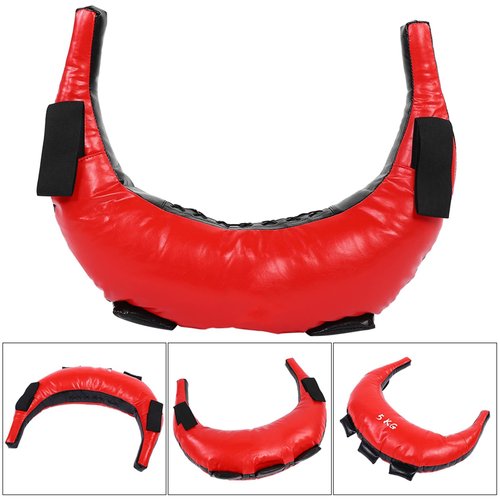 Strength Training Bag, Fitness Power Bag, 55 LB Fitness Sand Bag, Bulgarian Canvas Bag, for Home Gym Weight Training, Multifunctional Workout Bag, Red