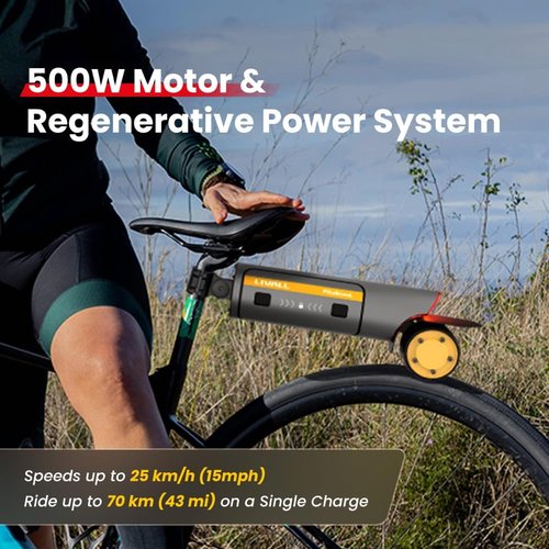 LIVALL PikaBoost 2 E-Bike Rear Wheel Conversion Kit with 220Wh Battery, Electric Bike Conversion Kit with LED & App Control for Road Bikes